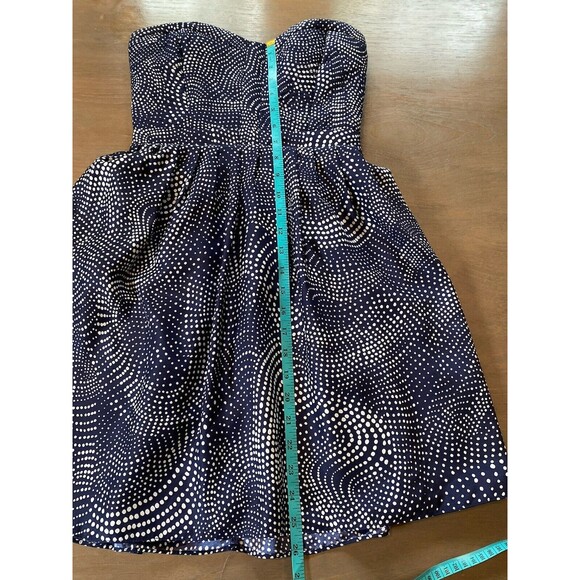 devlin Dress Size Small Strapless Blue White Quilted Smocked Mini from Nordstrom - Picture 4 of 15